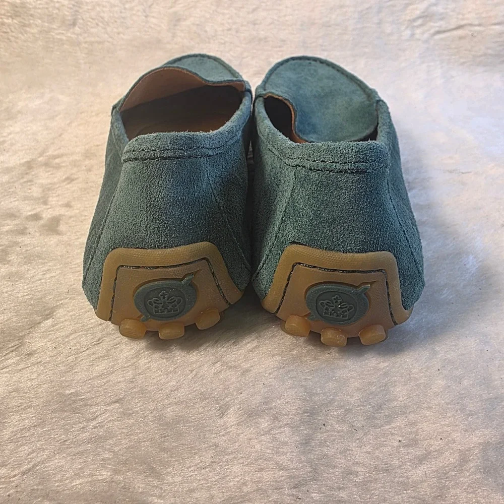 Born Driving Loafers Teal Green Suede Moccasins Flats Womens 9.5 NEW